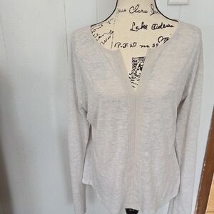 Sanctuary Women's Light Beige V-Neck Sweater